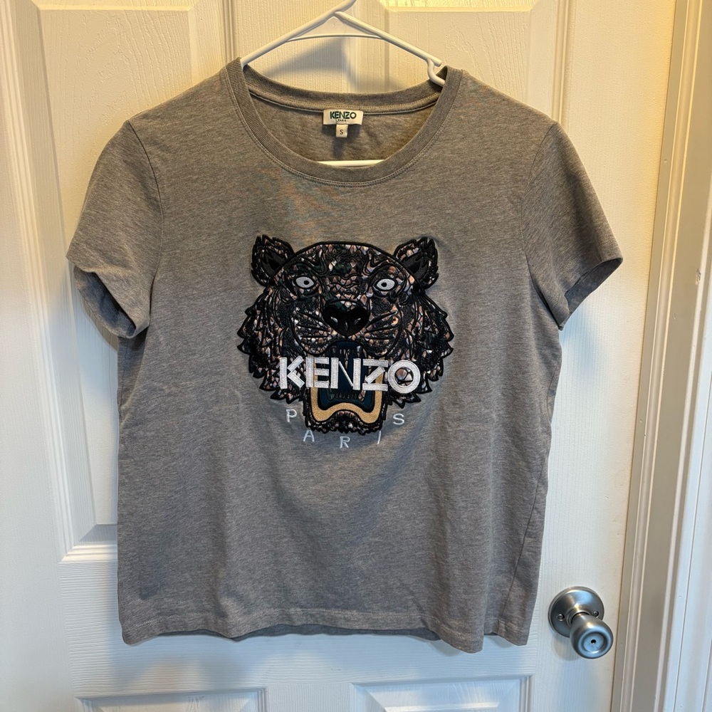 Kenzo woman’s  Gray Tiger T-Shirt